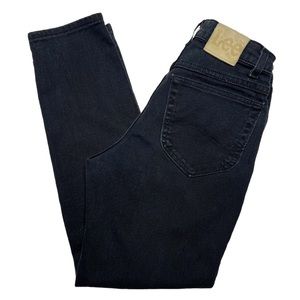 Vintage 90's Lee High Rise Straight Leg Mom Jeans Women's 4 Petite | Black